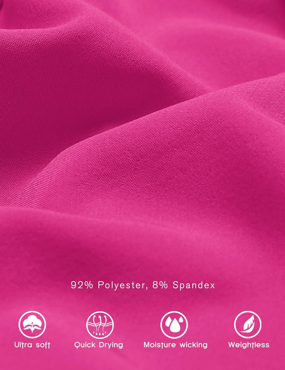 image:imagePINSPARK Women 3 High Waisted Running Shorts Athletic Workout Short Quick Dry Mesh Liner Dolphin Shorts with 2 Zip PocketsHot Pink