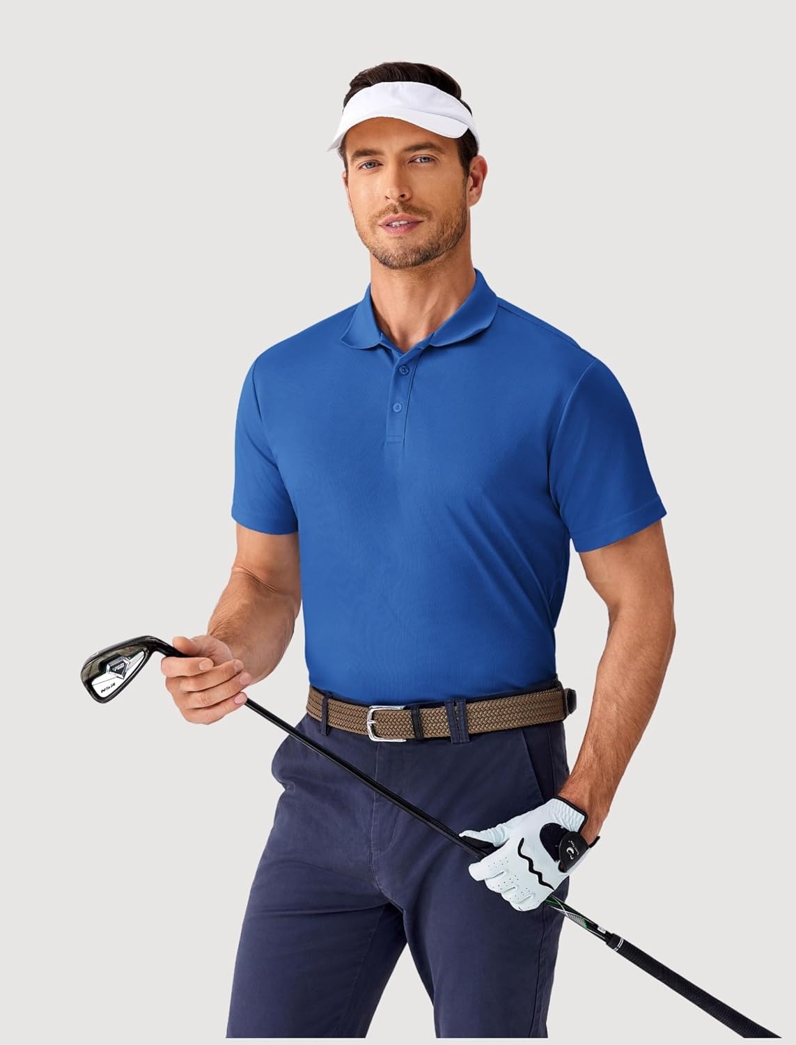 image:imagePINSPARK Mens Polo Shirts Short Sleeve Lightweight Moisture Wicking Quick Dry Casual Workout Collared Shirt Plain 3 Pack SetBlackDeep BlueBurgundy3 Pack