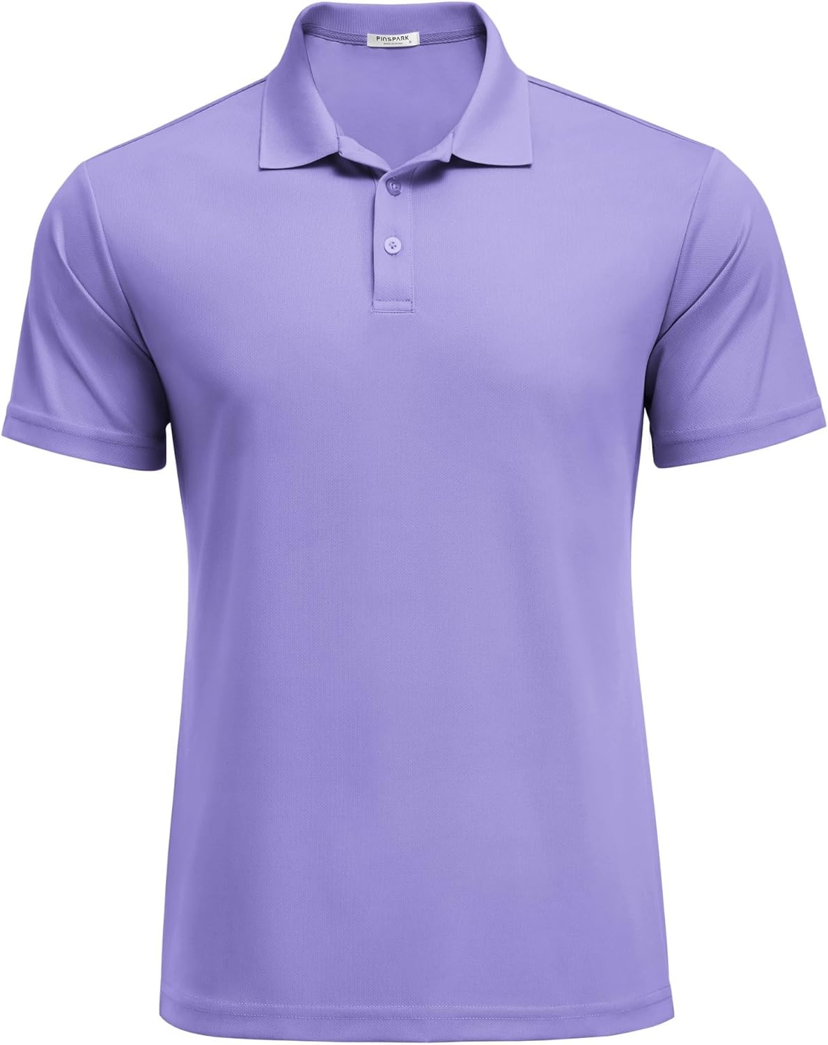 image:imagePINSPARK Mens Polo Shirts Short Sleeve Lightweight Moisture Wicking Quick Dry Casual Workout Collared Shirt Plain 3 Pack SetLilac Purple