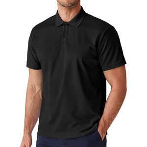image:imagePINSPARK Mens Polo Shirts Short Sleeve Lightweight Moisture Wicking Quick Dry Casual Workout Collared Shirt Plain 3 Pack SetBlack