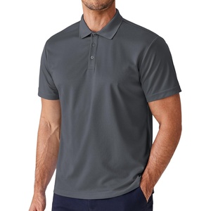 image:imagePINSPARK Mens Polo Shirts Short Sleeve Lightweight Moisture Wicking Quick Dry Casual Workout Collared Shirt Plain 3 Pack SetDark Gray