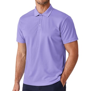 image:imagePINSPARK Mens Polo Shirts Short Sleeve Lightweight Moisture Wicking Quick Dry Casual Workout Collared Shirt Plain 3 Pack SetLilac Purple