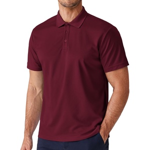 image:imagePINSPARK Mens Polo Shirts Short Sleeve Lightweight Moisture Wicking Quick Dry Casual Workout Collared Shirt Plain 3 Pack SetMaroon