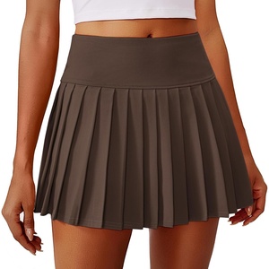 image:imagePINSPARK Pleated Tennis Skirts for Women High Waist Golf Skirt Lightweight Mini Athletic Skorts for Pickleball WorkoutEspresso Brown