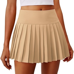 image:imagePINSPARK Pleated Tennis Skirts for Women High Waist Golf Skirt Lightweight Mini Athletic Skorts for Pickleball WorkoutLight Khaki