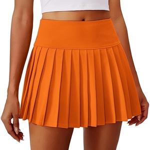 image:imagePINSPARK Pleated Tennis Skirts for Women High Waist Golf Skirt Lightweight Mini Athletic Skorts for Pickleball WorkoutOrange