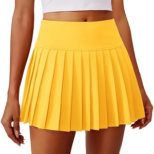 image:imagePINSPARK Pleated Tennis Skirts for Women High Waist Golf Skirt Lightweight Mini Athletic Skorts for Pickleball WorkoutYellow