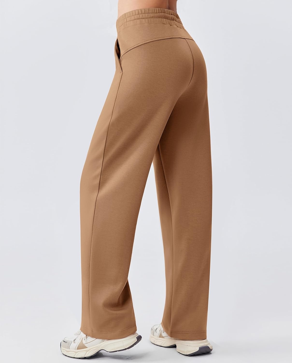 image:imagePINSPARK 2 Piece Sets for Women 12 Zip Sweatsuit Loose Fit Sweatshirt Straight Leg Pants 2025 Matching Outfit Fall TracksuitKhaki