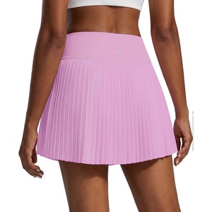 image:imagePINSPARK 15 High Waist Pleated Tennis Skirts for Women with Shorts Mini Athletic Workout Golf Skort Skirts with PocketsLight Pink
