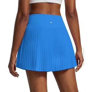 image:imagePINSPARK 15 High Waist Pleated Tennis Skirts for Women with Shorts Mini Athletic Workout Golf Skort Skirts with PocketsSparkle Blue