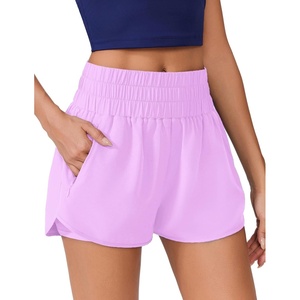 image:imagePINSPARK Running Shorts for Women Quick Dry High Waisted Athletic Short 2 in 1 Workout Gym Shorts with Zipper PocketsPink