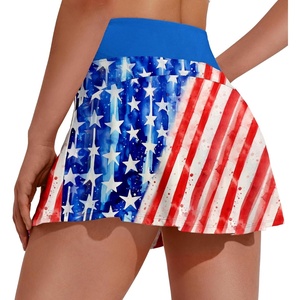 image:imagePINSPARK Tennis Skirts for Women Pleated Athletic Skort Lightweight Golf Skirts with Shorts Pocket Workout PickleballPatriot01