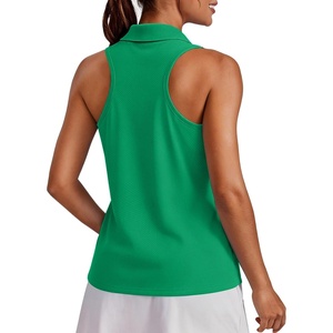 image:imagePINSPARK Womens Golf Shirt UPF 50 Sleeveless Collared Shirts Quick Dry Tennis Polo VNeck Racerback Athletic Workout TankGreen