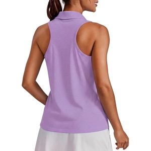 image:imagePINSPARK Womens Golf Shirt UPF 50 Sleeveless Collared Shirts Quick Dry Tennis Polo VNeck Racerback Athletic Workout TankPurple