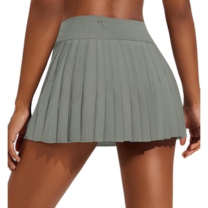 image:imagePINSPARK Womens Pleated Tennis Skirt High Waisted Golf Skirts with 3 Pockets Lightweight Athletic Skort Workout PickleballGrey Sage