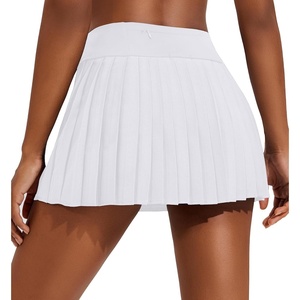 image:imagePINSPARK Womens Pleated Tennis Skirt High Waisted Golf Skirts with 3 Pockets Lightweight Athletic Skort Workout PickleballWhite
