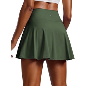 image:imagePINSPARK Womens Tennis Skirt Pleated Athletic Skorts with Pockets Shorts High Waisted Golf Skirts for Workout Running CasualArmy Green