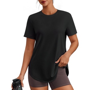 image:imagePINSPARK Workout Tops for Women Short Sleeve Athletic Shirts UPF 50 Quick Dry Running Outfits for Exercise Gym Hiking S3XLBlack