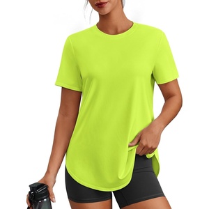 image:imagePINSPARK Workout Tops for Women Short Sleeve Athletic Shirts UPF 50 Quick Dry Running Outfits for Exercise Gym Hiking S3XLLime Green