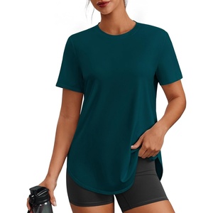 image:imagePINSPARK Workout Tops for Women Short Sleeve Athletic Shirts UPF 50 Quick Dry Running Outfits for Exercise Gym Hiking S3XLMoss Teal