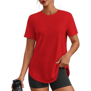 image:imagePINSPARK Workout Tops for Women Short Sleeve Athletic Shirts UPF 50 Quick Dry Running Outfits for Exercise Gym Hiking S3XLRed