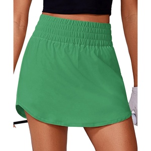 image:imagePINSPARK Golf Skirts for Women High Elastic Waisted Athletic Skort 2 Pockets Curved Hem Tennis Skirt for Pickleball WorkoutGreen