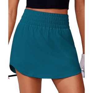 image:imagePINSPARK Golf Skirts for Women High Elastic Waisted Athletic Skort 2 Pockets Curved Hem Tennis Skirt for Pickleball WorkoutGreen Jade